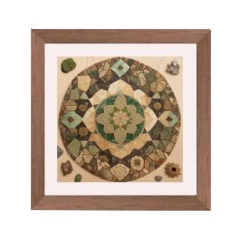 Bruxelles  ramă pătrată mandala maro închis