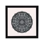 Amsterdam ramă pătrată mandala negru