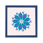 Amsterdam ramă pătrată mandala albastru 