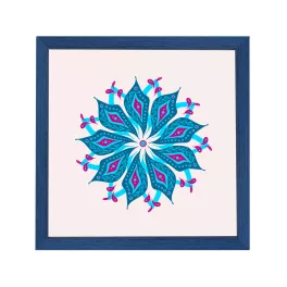 Amsterdam ramă pătrată mandala albastru 