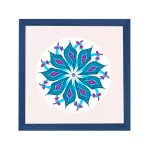 Amsterdam ramă pătrată mandala albastru 