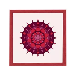 Amsterdam ramă pătrată mandala roșu