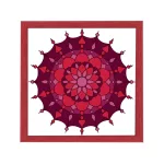 Amsterdam ramă pătrată mandala roșu
