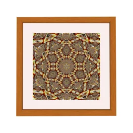 Amsterdam ramă pătrată mandala galben