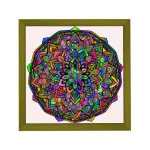 Amsterdam ramă pătrată mandala verde