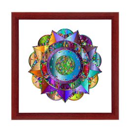Nairobi ramă pătrată mandala  vișiniu