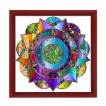 Nairobi ramă pătrată mandala  vișiniu