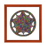 Nairobi ramă pătrată mandala  maro