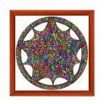 Nairobi ramă pătrată mandala  maro