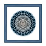 Nairobi ramă pătrată mandala  albastru 