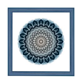 Nairobi ramă pătrată mandala  albastru 