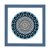 Nairobi ramă pătrată mandala  albastru 