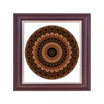 Madrid ramă mandala maro închis