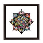 Viena ramă mandala negru