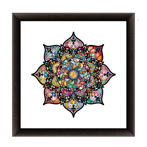 Viena ramă mandala negru
